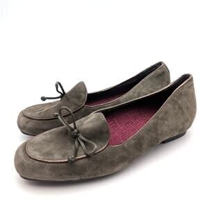 Munro Rossa Slip On Block Heel Loafer Flats Women's Sage Size US7.5W EU38